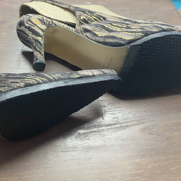 Never Worn EY Boutique Black/Cream Leopard Print Slingback Heels with Handbag - Picture 16 of 17